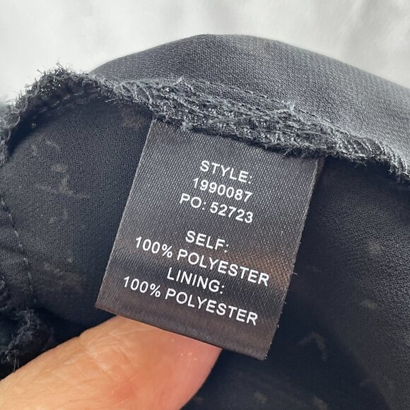 Current Air Black Gold Star Dot Print Long Sleeve Tiered Skirt Boho Mini Dress S - Picture 13 of 14